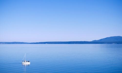Sailing Dungeness Bay Puget Sound