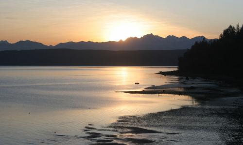 Hood Canal Olympic Mountains Washington