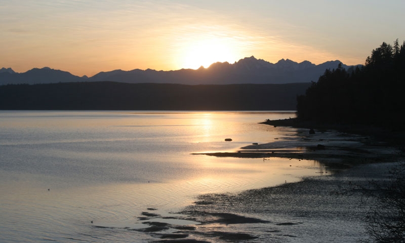 The Hood Canal and the Olympic Mountain Range