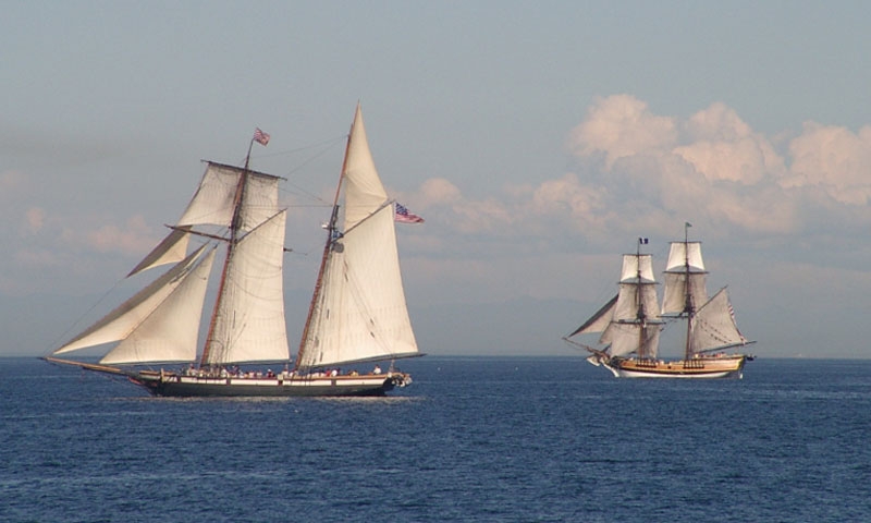 Sailing in the Strait of Juan de Fuca near Port Angeles