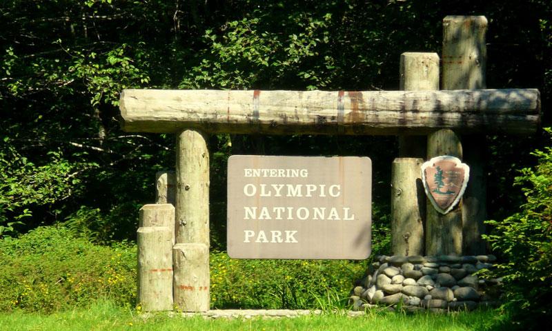 Welcome Sign to Olympic National Park